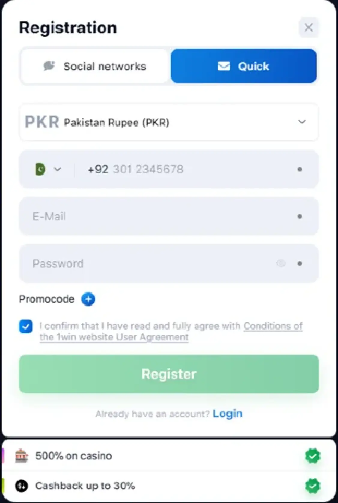 Aviator registration