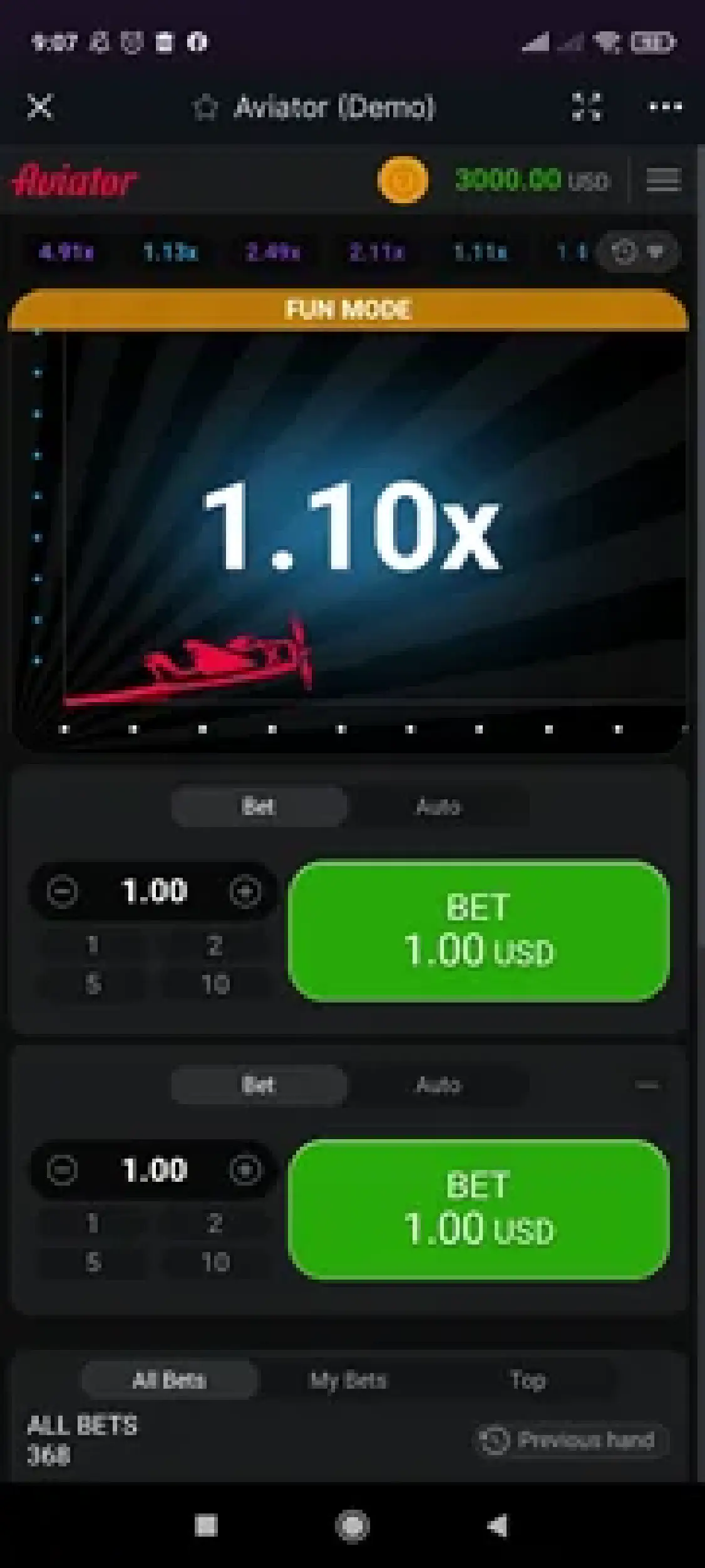 Battery Aviator game